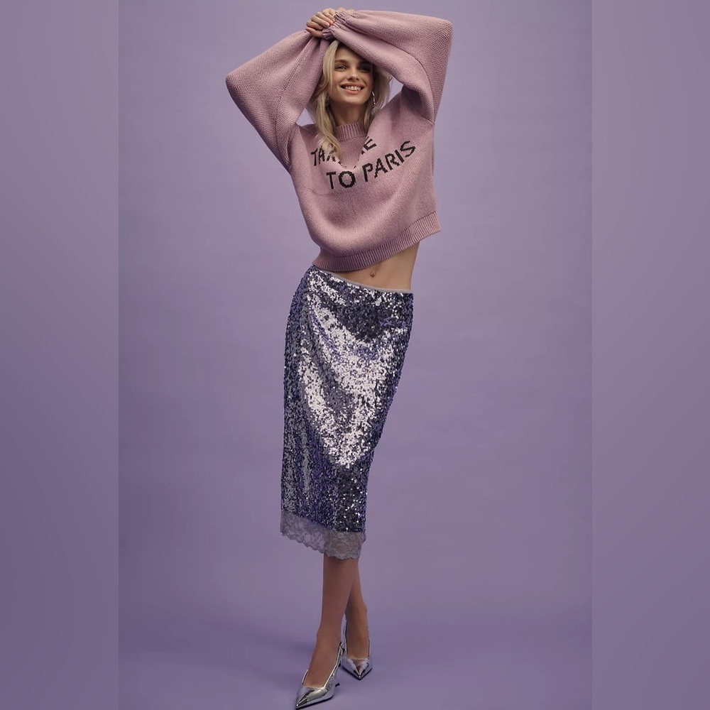 Anthropologie Sequin Skirt